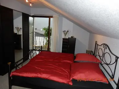 Ein Bett oder Betten in einem Zimmer der Unterkunft Mosel-Panorama