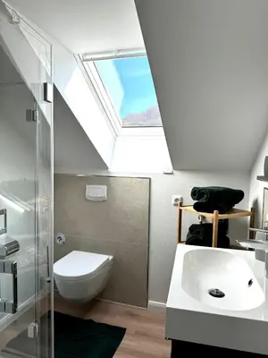 Ein Badezimmer in der Unterkunft Ferienhaus Merl