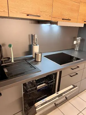Küche/Küchenzeile in der Unterkunft Zeitwohnung Kenn bei Trier