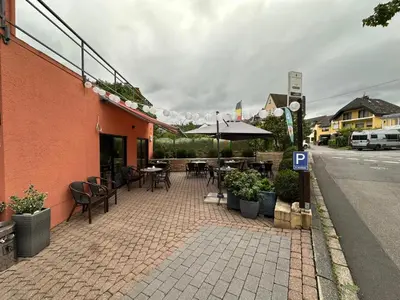 Das Gebäude in dem sich die Pension befindet