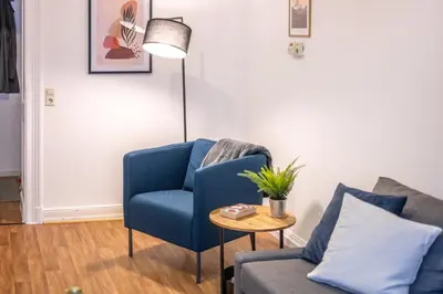Ein Sitzbereich in der Unterkunft Südstadt-Oase 1 Komfort mit 2 SZ und Balkon