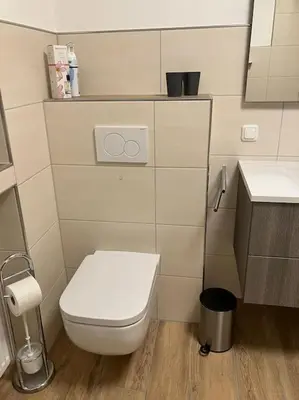 Ein Badezimmer in der Unterkunft Ferienwohnung Korneli