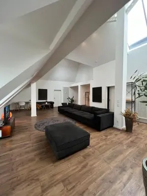 Ein Sitzbereich in der Unterkunft Urban Charm Design Loft