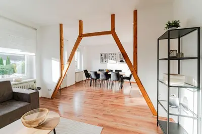 Ein Sitzbereich in der Unterkunft Deluxe Flat, PS4, Parken, Netflix, Zentral