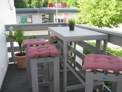 Ein Balkon oder eine Terrasse in der Unterkunft Ferienhaus Loreleytraum