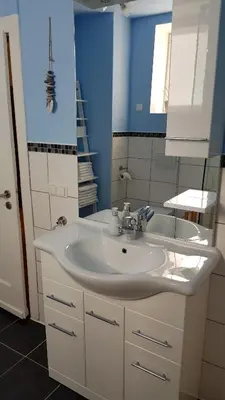 Ein Badezimmer in der Unterkunft Ferienhaus Loreleytraum