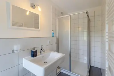 Ein Badezimmer in der Unterkunft Museumsbahnhof Ahütte