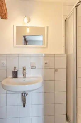 Ein Badezimmer in der Unterkunft Museumsbahnhof Ahütte
