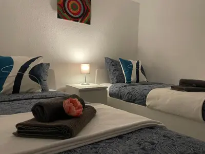 Ein Bett oder Betten in einem Zimmer der Unterkunft Ferienhaus Lenartz