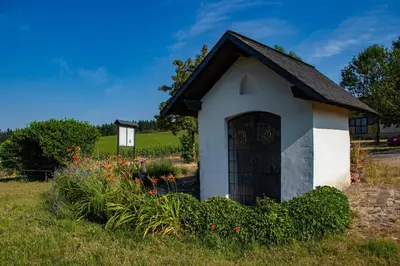 Ein Garten an der Unterkunft Weingut-Ferienwohnungen Lorenz - nur Urlaubsgäste