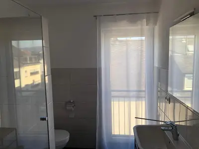 Ein Badezimmer in der Unterkunft Fewo Rhein-Lahn Penthouse OG3-1