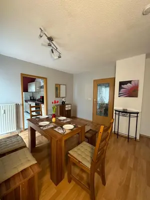 Ein Sitzbereich in der Unterkunft Ferienwohnung Forest