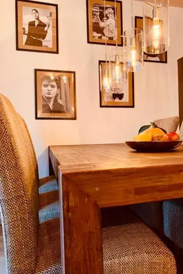 Ein Sitzbereich in der Unterkunft Casa al Bosco Ferienhaus am Wald