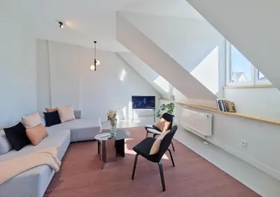 TV/Unterhaltungsangebot in der Unterkunft Style pur - Designer-Wohnung in Top-Lage im Zentrum! - Bis zu 3 Personen - Waschmaschine - gratis WLAN - Marvin Jeske Retreats