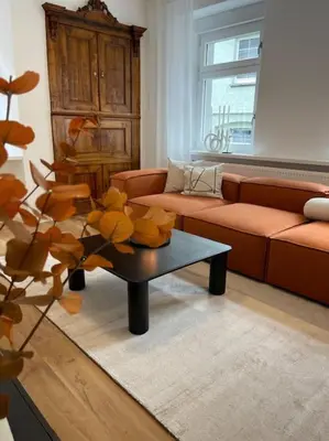 Ein Sitzbereich in der Unterkunft BG Living & Hosting - Stilvolle Mosel-Ferienwohnung 