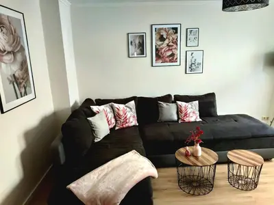 Ein Sitzbereich in der Unterkunft Apartment Schweich-Issel Familie Lentes NEU RENOVIERT