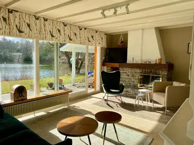 Ein Sitzbereich in der Unterkunft Haus am See mit fantastischem Blick