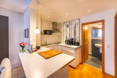 Küche/Küchenzeile in der Unterkunft Ferienwohnung Koblenz Altstadt