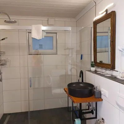 Ein Badezimmer in der Unterkunft Haus am Römerstich