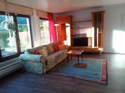 Ein Sitzbereich in der Unterkunft Haus am Römerstich
