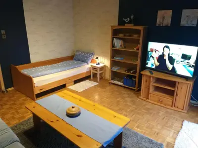 TV/Unterhaltungsangebot in der Unterkunft Apartment Zwei Schlafzimmer- Betten in Komforthöhe
