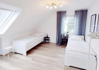 Ein Bett oder Betten in einem Zimmer der Unterkunft DWK: Monteurhaus Bad Salzig