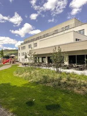 Das Gebäude in dem sich das Hotel befindet