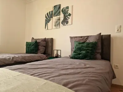 Ein Bett oder Betten in einem Zimmer der Unterkunft Moselzauber Güls
