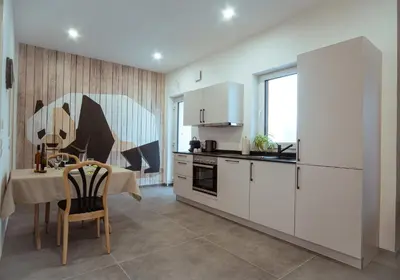 Küche/Küchenzeile in der Unterkunft Neue Loft im alten Kelterhaus - Urlaub im Wein- und Ferienort Bekond