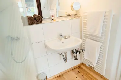 Ein Badezimmer in der Unterkunft Küchenbleibe