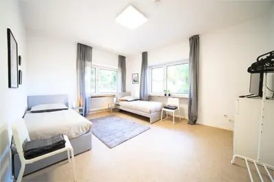 Ein Bett oder Betten in einem Zimmer der Unterkunft DWK: Monteurwohnung Koblenz