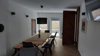 Ein Sitzbereich in der Unterkunft Haus Messern