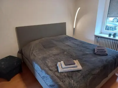 Ein Bett oder Betten in einem Zimmer der Unterkunft Burgblick