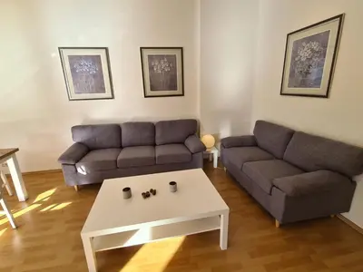 Ein Sitzbereich in der Unterkunft Moselpromenade 5