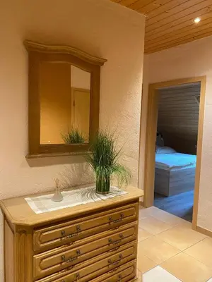 Ein Bett oder Betten in einem Zimmer der Unterkunft Fischers Ferienhaus