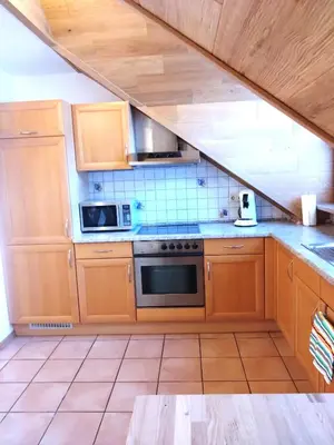 Küche/Küchenzeile in der Unterkunft Ferienwohnung Veldenz