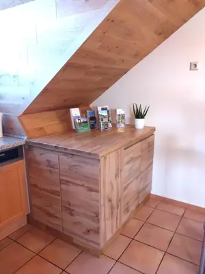 Küche/Küchenzeile in der Unterkunft Ferienwohnung Veldenz