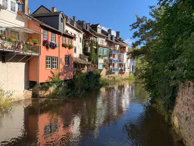 Blick auf einen Fluss in der Nähe der Ferienwohnung