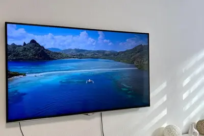 TV/Unterhaltungsangebot in der Unterkunft Neue Wohnung für 5 Küche Terrasse