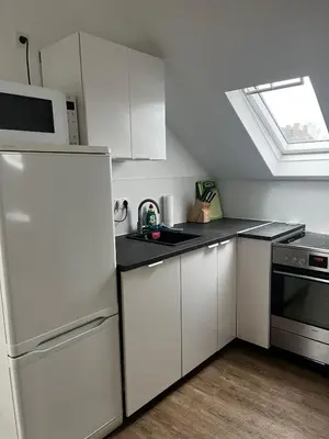 Küche/Küchenzeile in der Unterkunft Charmante 1-Zimmer-Wohnung in Koblenz mit Küche & kostenlosen Parkplätzen