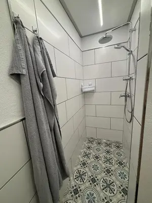 Ein Badezimmer in der Unterkunft Ferienwohnung StilleMitte
