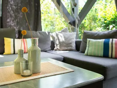 Ein Sitzbereich in der Unterkunft Romantic apartment with balcony