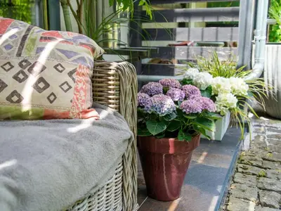 Ein Sitzbereich in der Unterkunft Romantic apartment with balcony