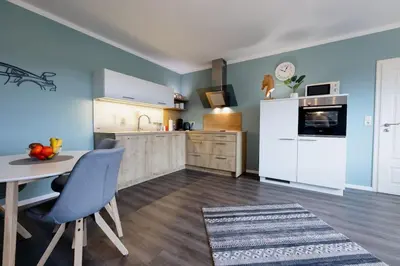 Küche/Küchenzeile in der Unterkunft Racing-Apartment (Ferienwohnung)