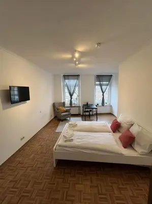 Ein Bett oder Betten in einem Zimmer der Unterkunft Charmante Altstadtwohnung im Zentrum