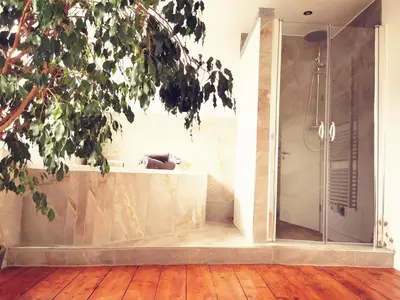 Ein Badezimmer in der Unterkunft Ferienhaus VioLin