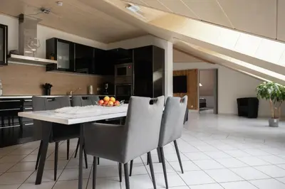 Küche/Küchenzeile in der Unterkunft Ferienwohnung Krist