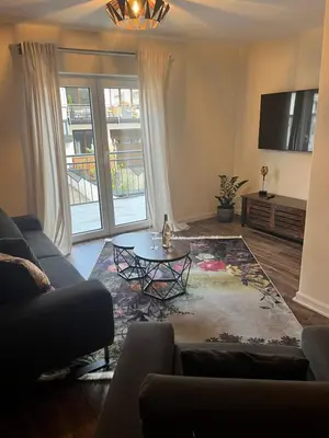 Ein Sitzbereich in der Unterkunft Ferienwohnung Clemens