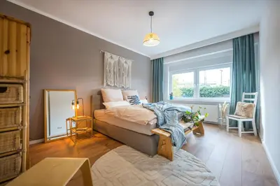 Ein Sitzbereich in der Unterkunft Koblenz' Größte, 5 SZ, HBF, ideal für Gruppen & Firmen