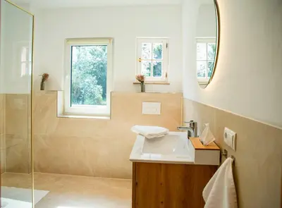 Ein Badezimmer in der Unterkunft Villa Ardoise direkt an der Mosel zwischen Cochem und Koblenz